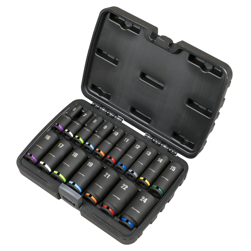 Sealey AK68219 Deep Impact Socket Set 3/8”Sq Drive 17pc - additional view 7