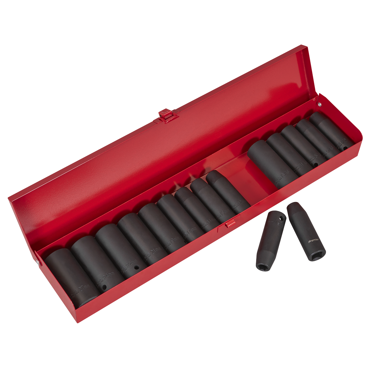 Sealey AK685 Premier Metric/Imperial Deep Impact Socket Set 1/2"Sq Drive 16pc