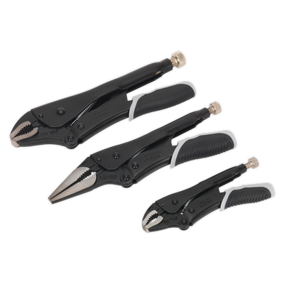 Sealey AK6863B Premier Black Quick Release Locking Pliers Set 3pc