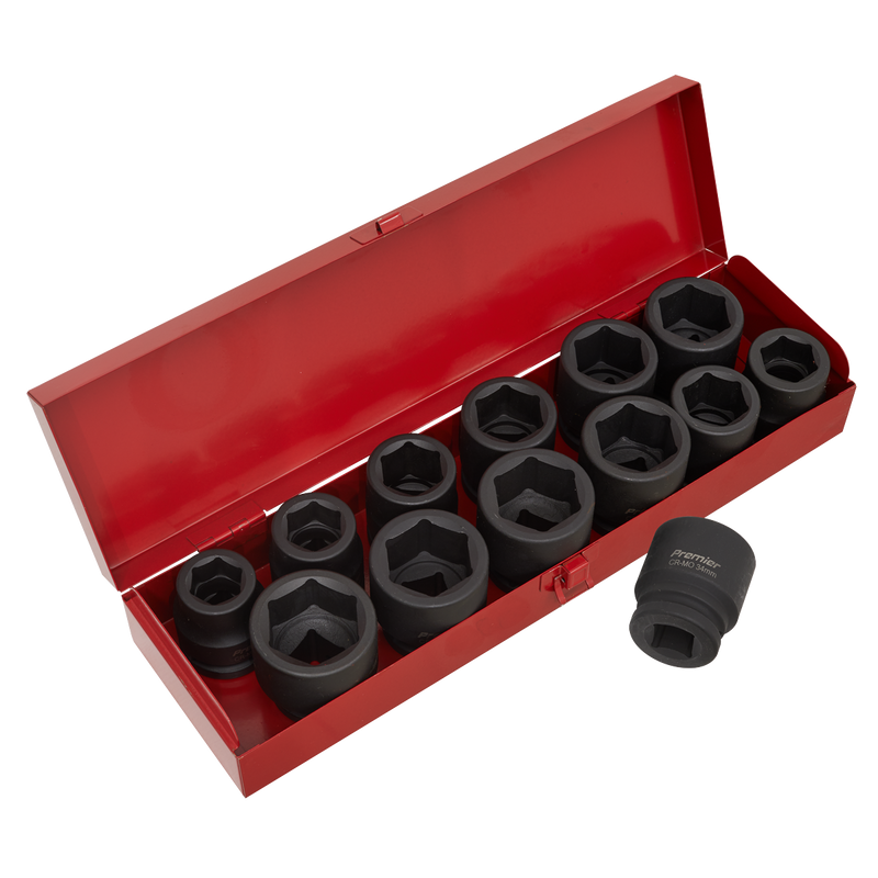 Sealey AK686 Premier Metric/Imperial Impact Socket Set 3/4"Sq Drive 13pc