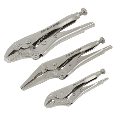 Sealey AK6876 Premier Locking Pliers Set 3pc