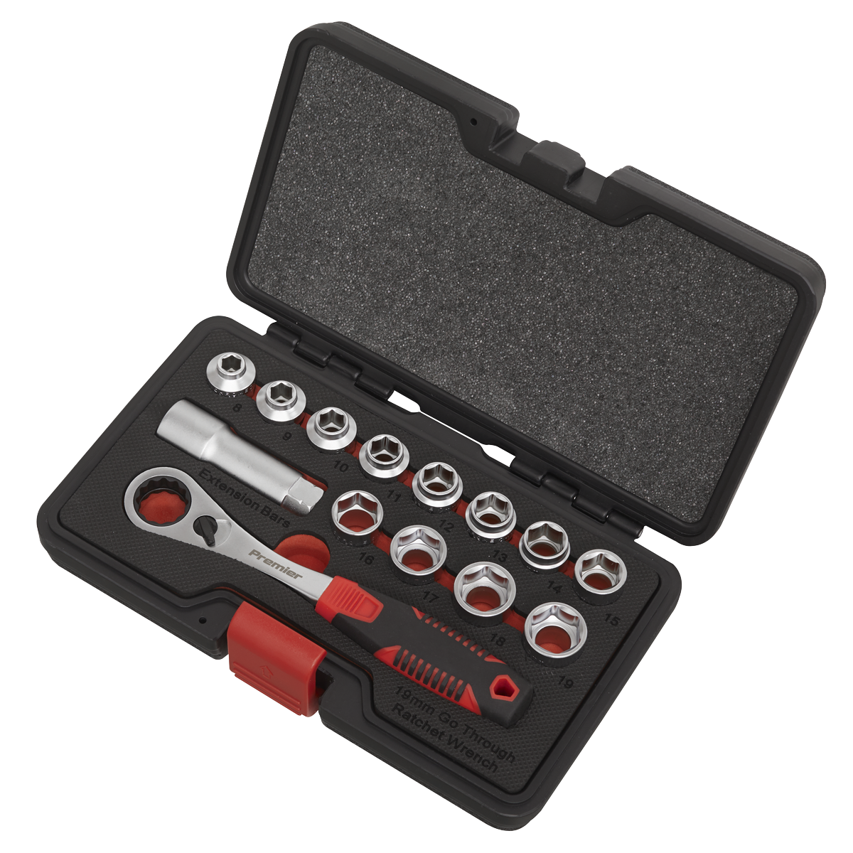 Sealey AK6926 Premier Low Profile Go-Through Socket Set 14pc - additional view 5