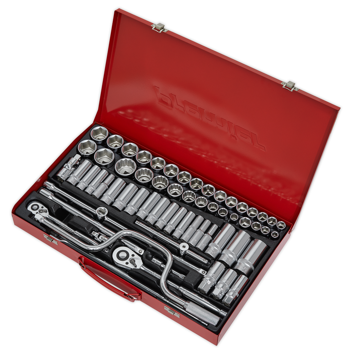 Sealey AK694 Premier Metric/Imperial/Whitworth Socket Set 3/8" & 1/2"Sq Drive 64pc - additional view 2
