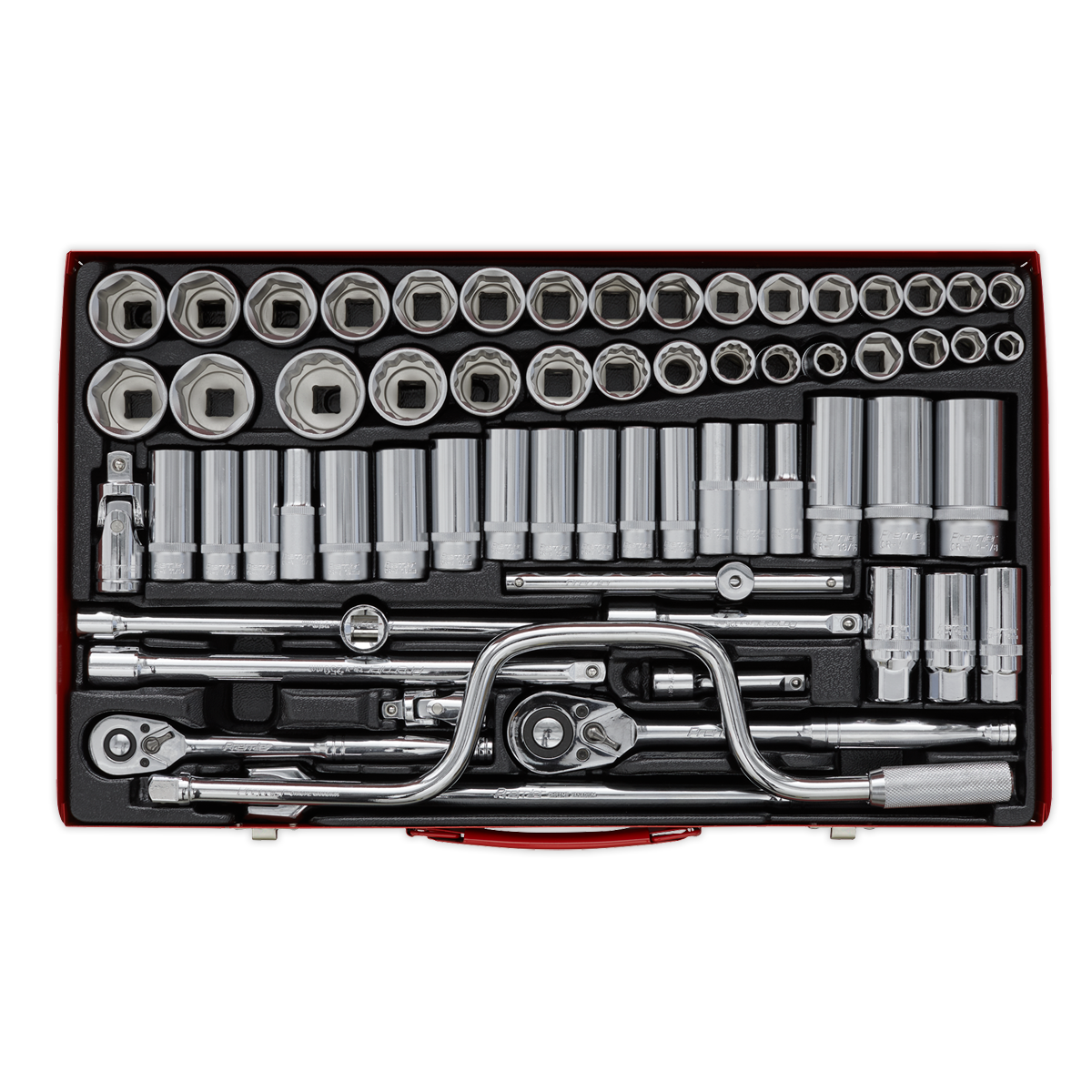 Sealey AK694 Premier Metric/Imperial/Whitworth Socket Set 3/8" & 1/2"Sq Drive 64pc - additional view 3