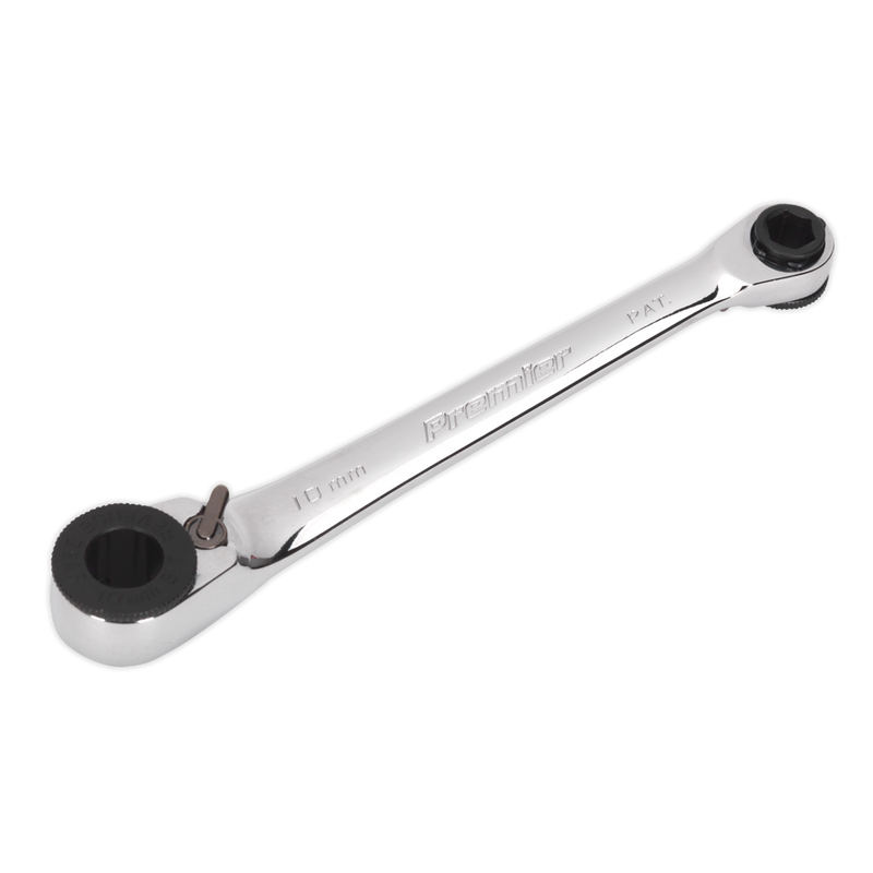 Sealey AK6968 Premier Reversible Ratchet Spanner 1/4"Hex x 10mm Hex