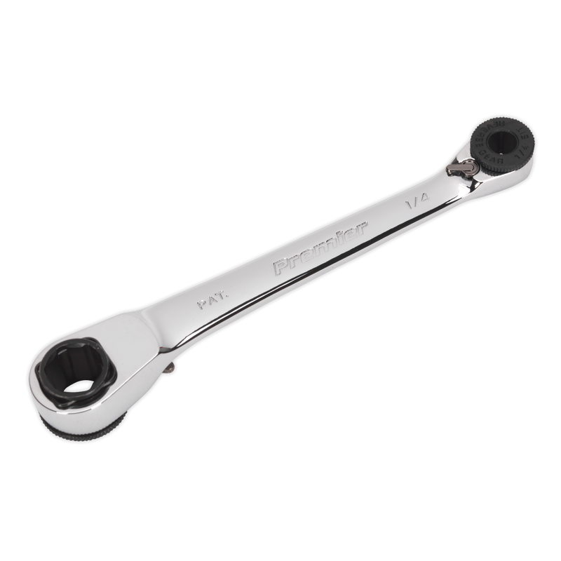 Sealey AK6968 Premier Reversible Ratchet Spanner 1/4"Hex x 10mm Hex - additional view 2