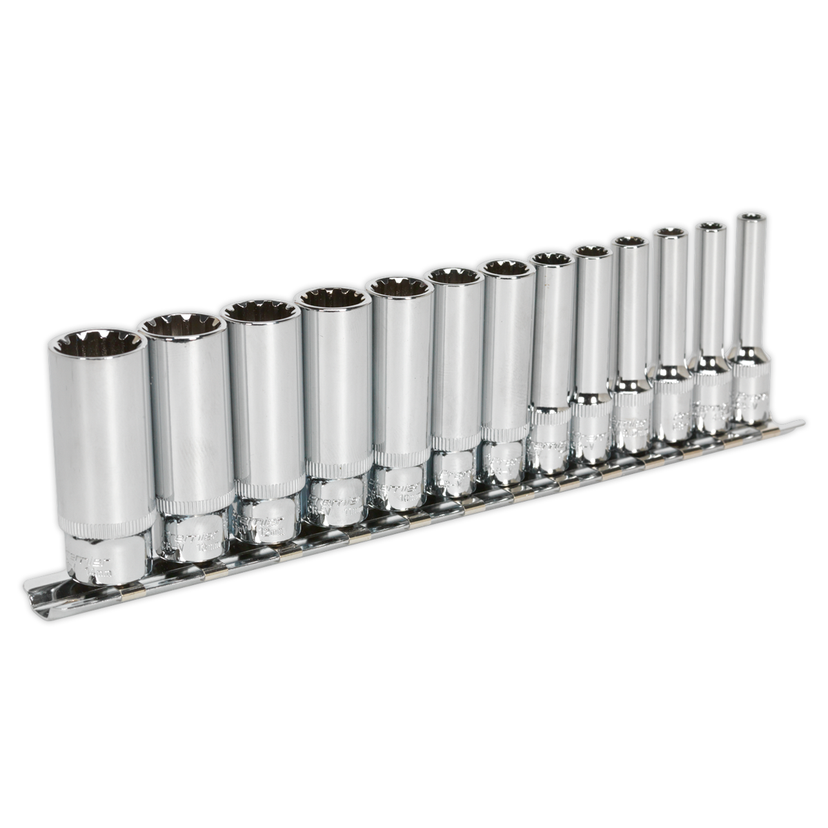 Sealey AK69813D Premier Total Drive® Deep Socket Set 1/4"Sq Drive 13pc