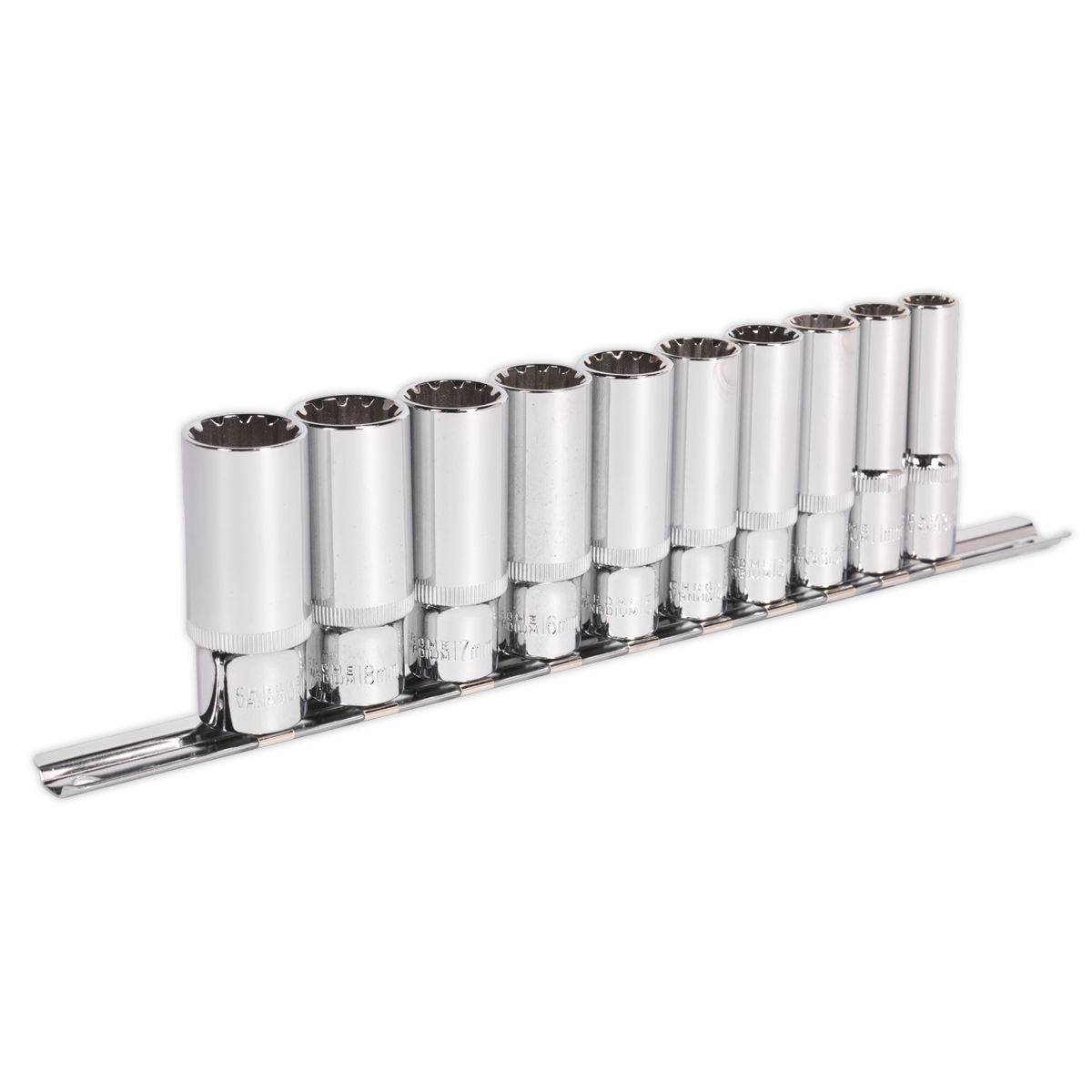 Sealey AK69910D Premier Total Drive® Deep Socket Set 3/8"Sq Drive 10pc