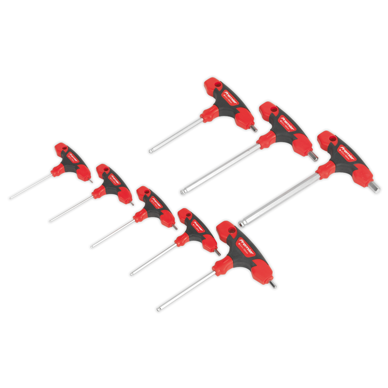 Sealey AK7144 Premier T-Handle Ball-End Hex Key Set 8pc