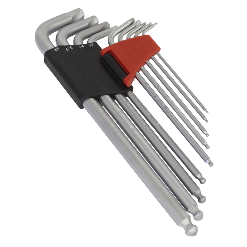 Sealey AK7181 Premier Imperial Lock-On™ Extra-Long Ball-End Hex Key Set 9pc - additional view 2