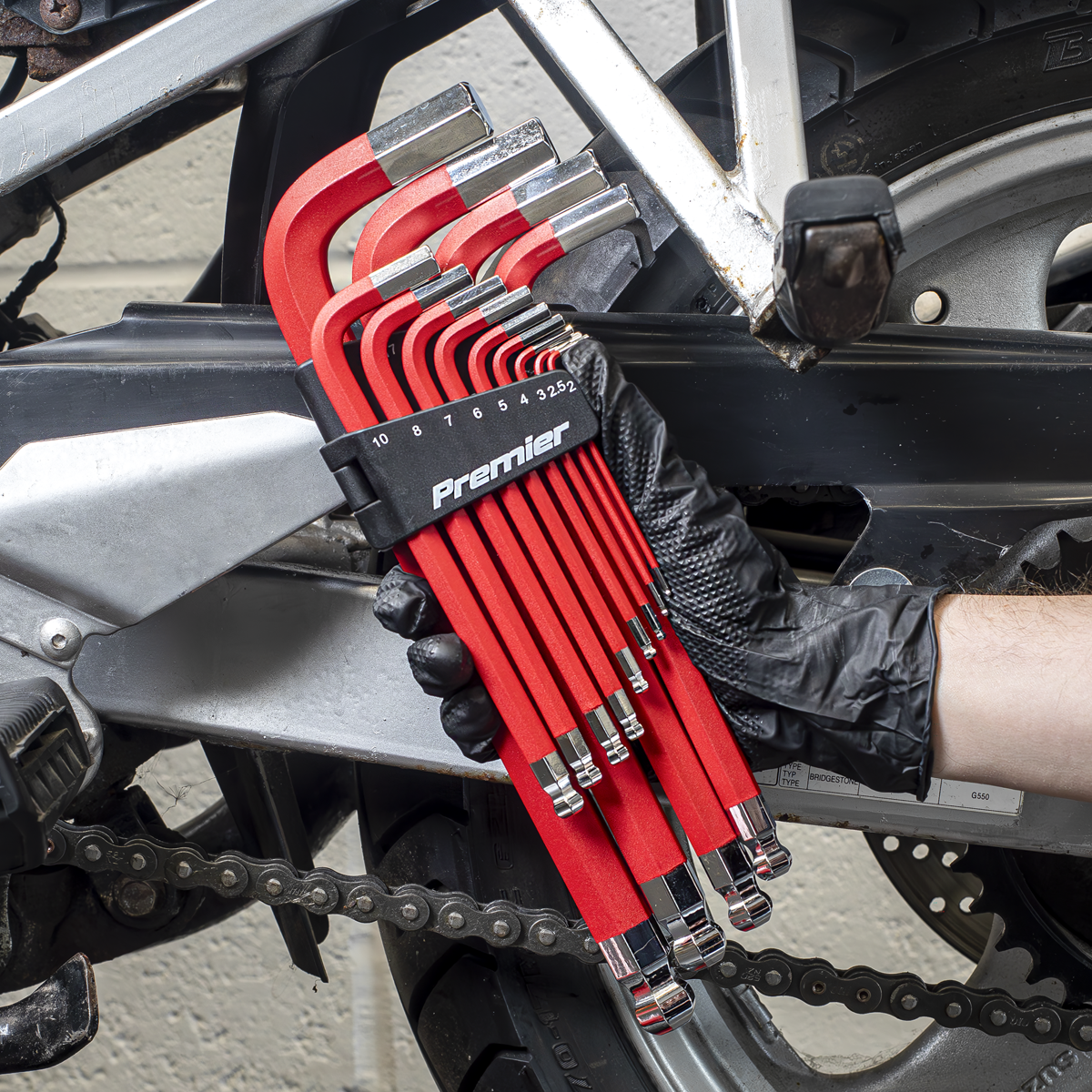 Sealey AK7187 Premier Jumbo Anti-Slip Ball-End Hex Key Set 13pc - additional view 10