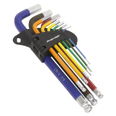 Sealey AK7197 Premier Imperial Long Ball-End Hex Key Set 9pc