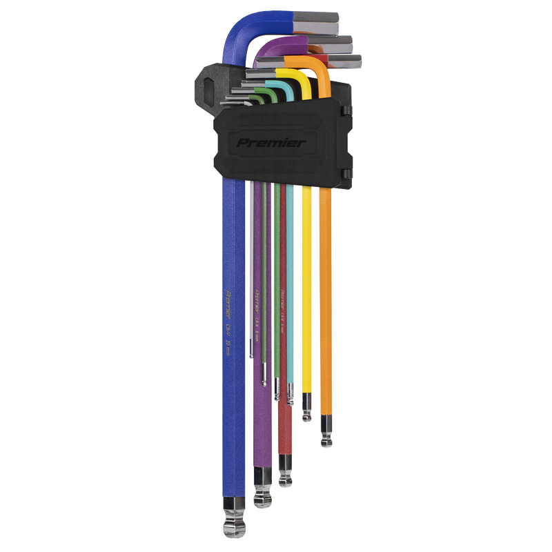 Sealey AK7198 Extra-Long Ball-End Hex Key Set - Imperial 9pc