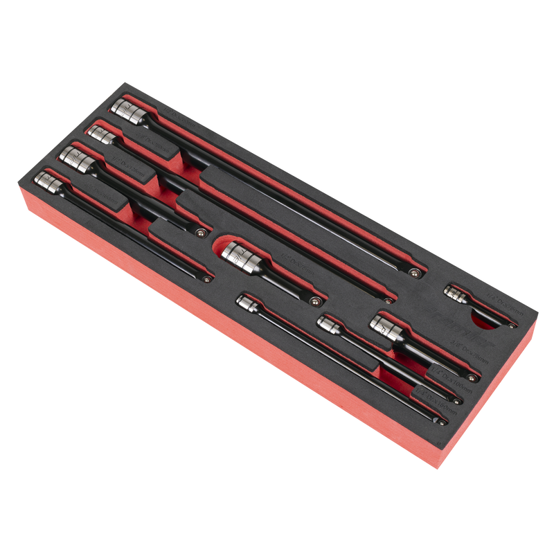 Sealey AK7693 Premier Black Wobble/Rigid Extension Bar Set 1/4", 3/8" & 1/2"Sq Drive 9pc - Premier Black - additional view 7