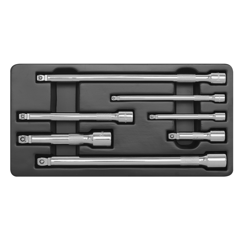 Sealey AK770 Premier Wobble/Rigid Extension Bar Set 1/4", 3/8" & 1/2"Sq Drive 7pc - additional view 4