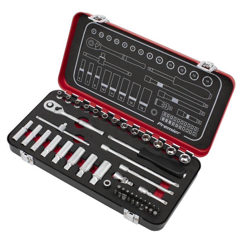 Sealey AK7920 Premier Platinum Socket Set 1/4"Sq Drive 49pc - additional view 2