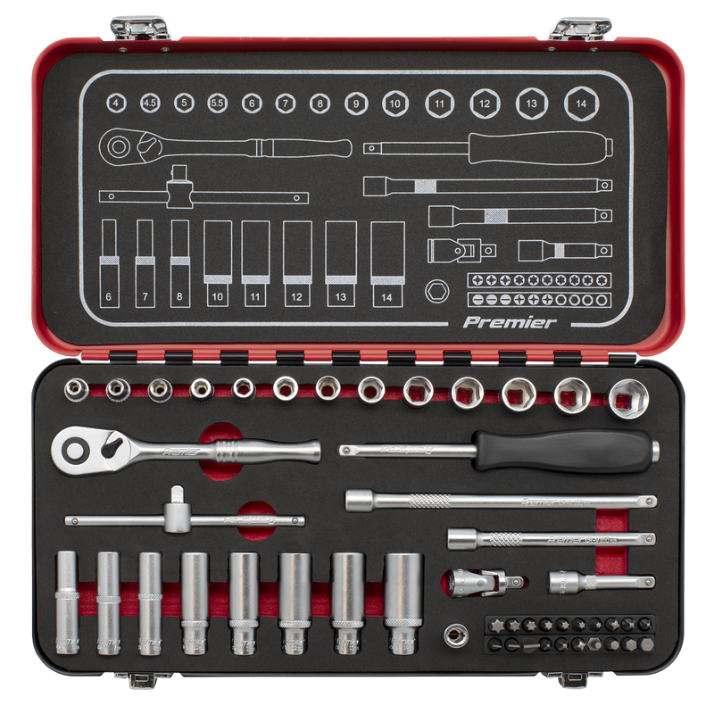 Sealey AK7920 Premier Platinum Socket Set 1/4"Sq Drive 49pc - additional view 10