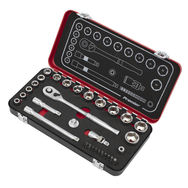 Sealey AK7921 Premier Platinum Socket Set 3/8"Sq Drive 31pc - additional view 2