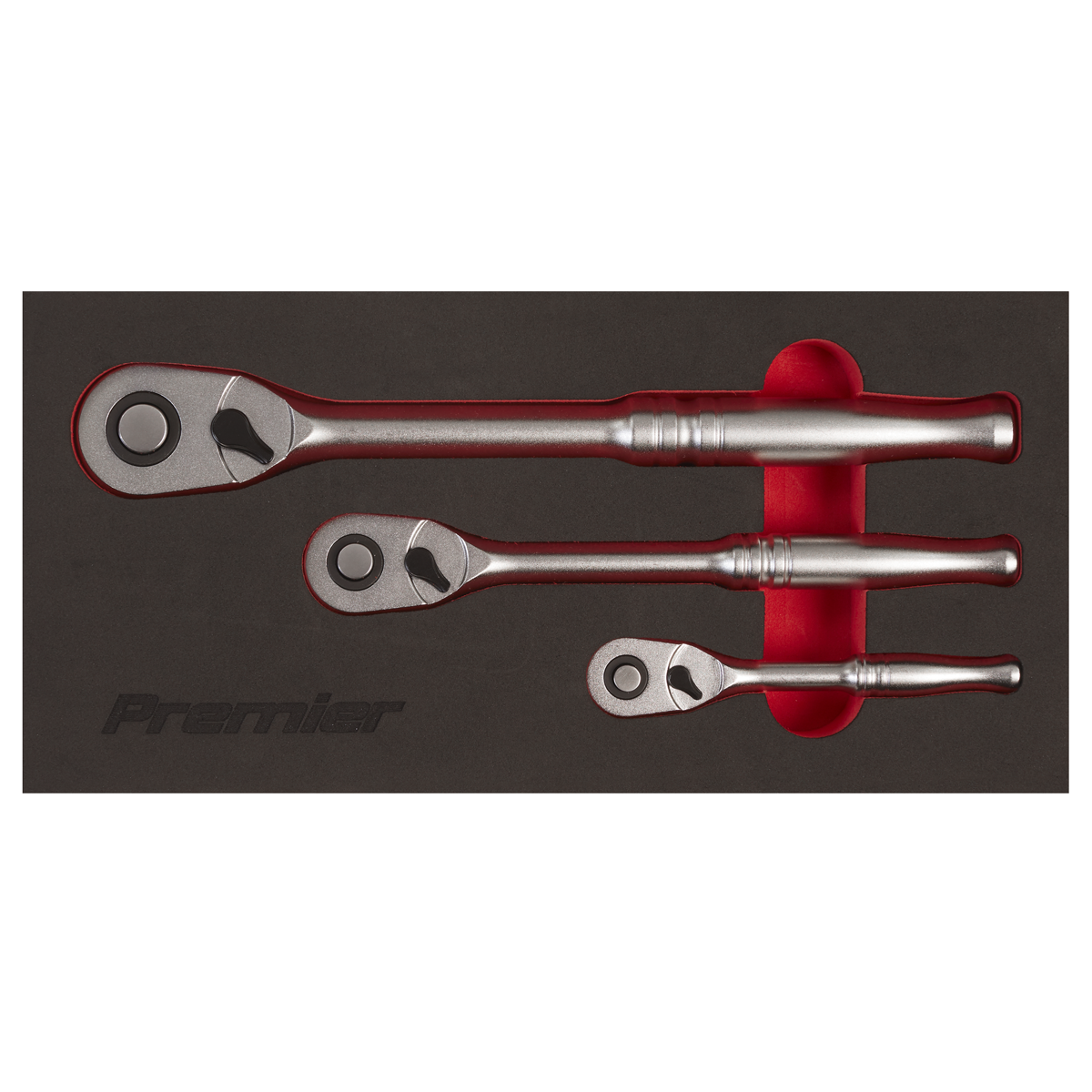 Sealey AK7933 Premier Platinum Pear Head Ratchet Wrench Set with Flip Reverse 3pc - additional view 5