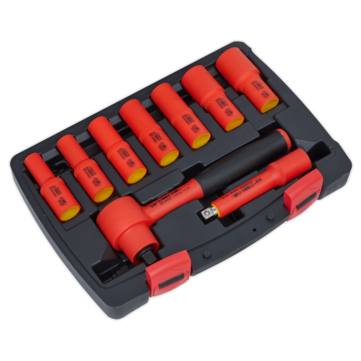 Sealey AK7942 Premier Insulated Socket Set 3/8"Sq Drive 9pc - VDE Approved - additional view 3