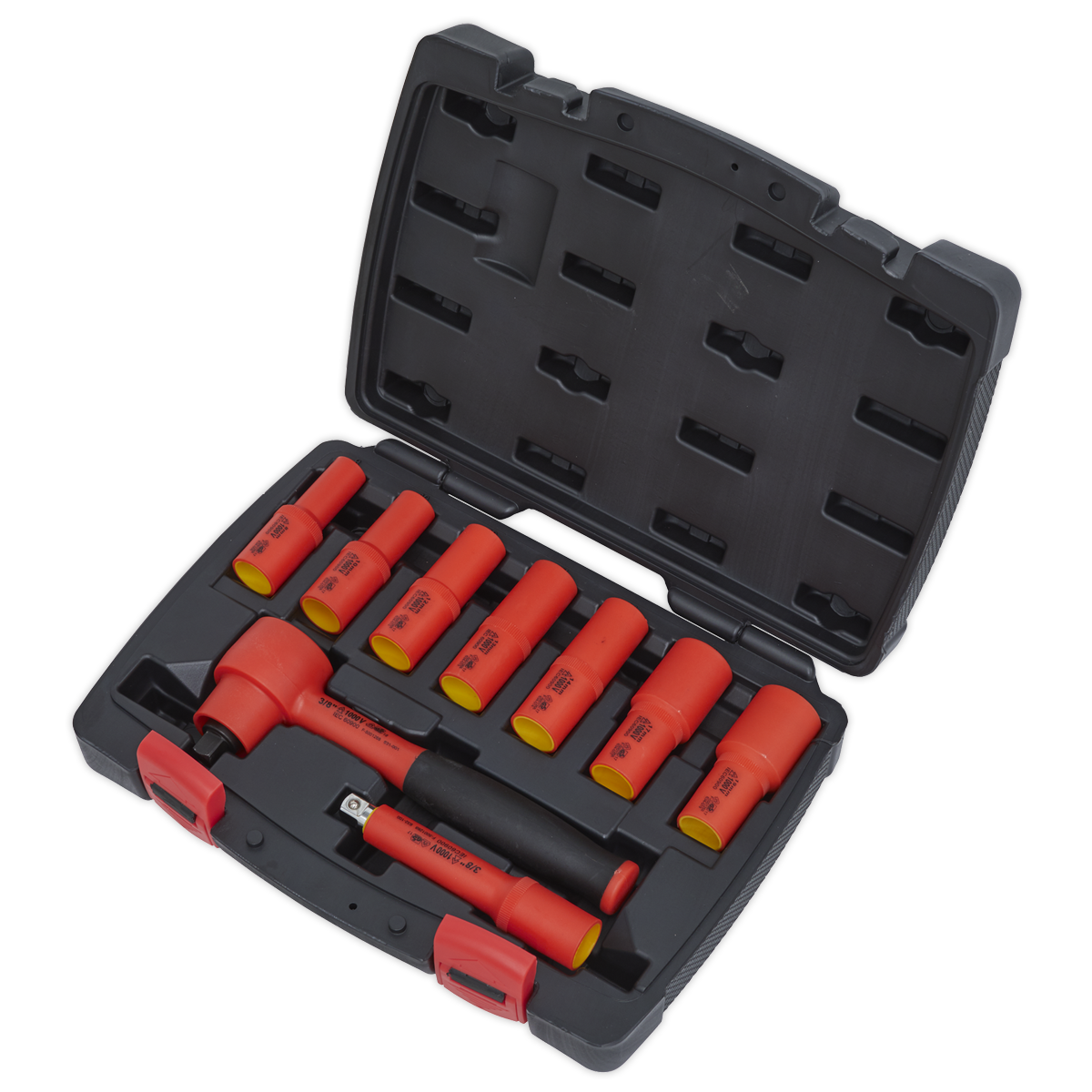 Sealey AK7942 Premier Insulated Socket Set 3/8"Sq Drive 9pc - VDE Approved - additional view 5