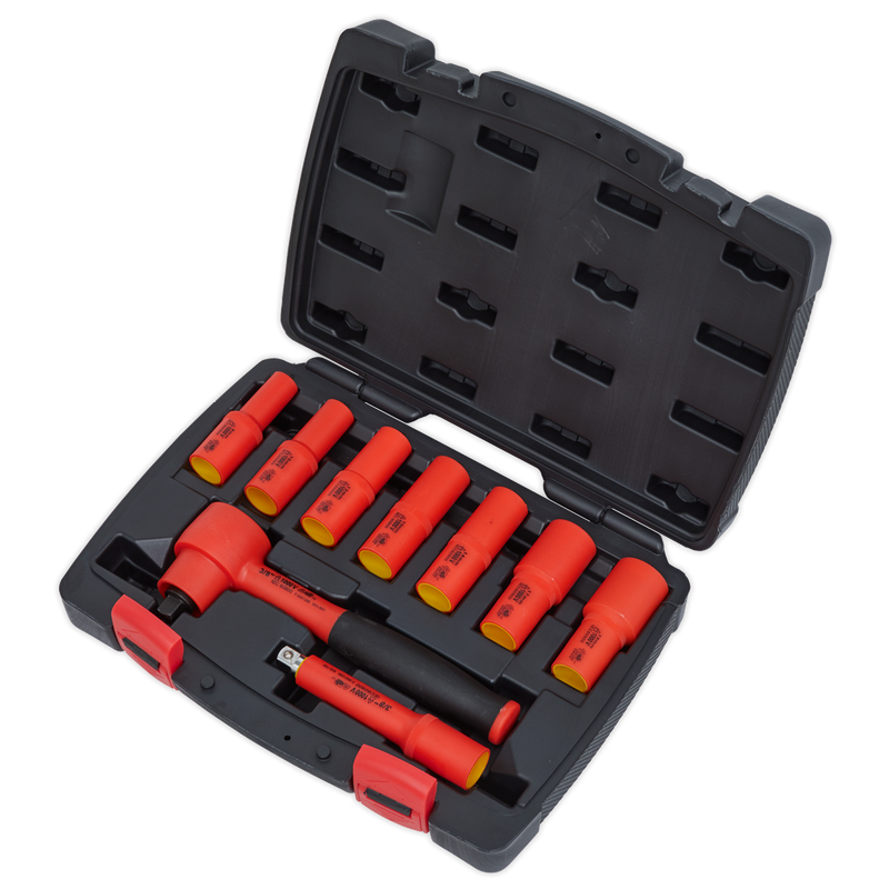 Sealey AK7942 Premier Insulated Socket Set 3/8"Sq Drive 9pc - VDE Approved - additional view 5