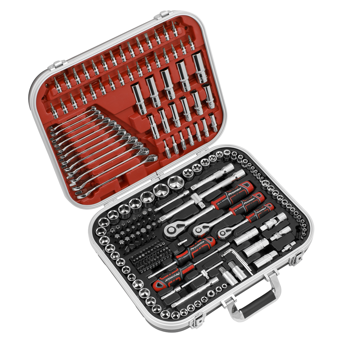 Sealey AK7982 Premier Socket Set 1/4", 3/8" & 1/2"Sq Drive 216pc