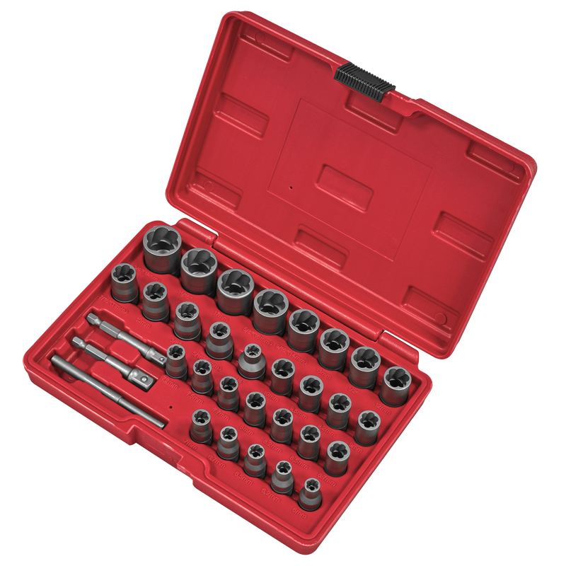 Sealey AK8132 Slim Design Bolt & Nut Extractor Set 32pc - additional view 2