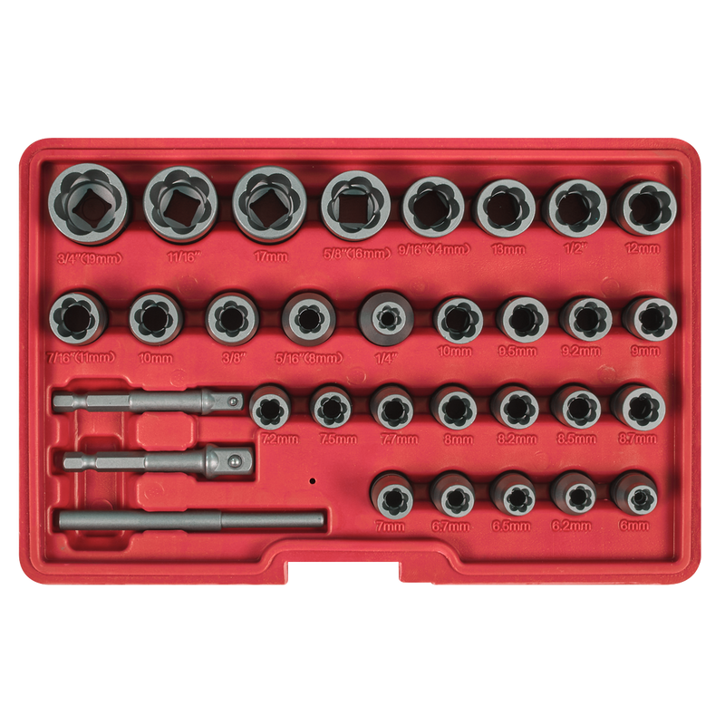 Sealey AK8132 Slim Design Bolt & Nut Extractor Set 32pc - additional view 3