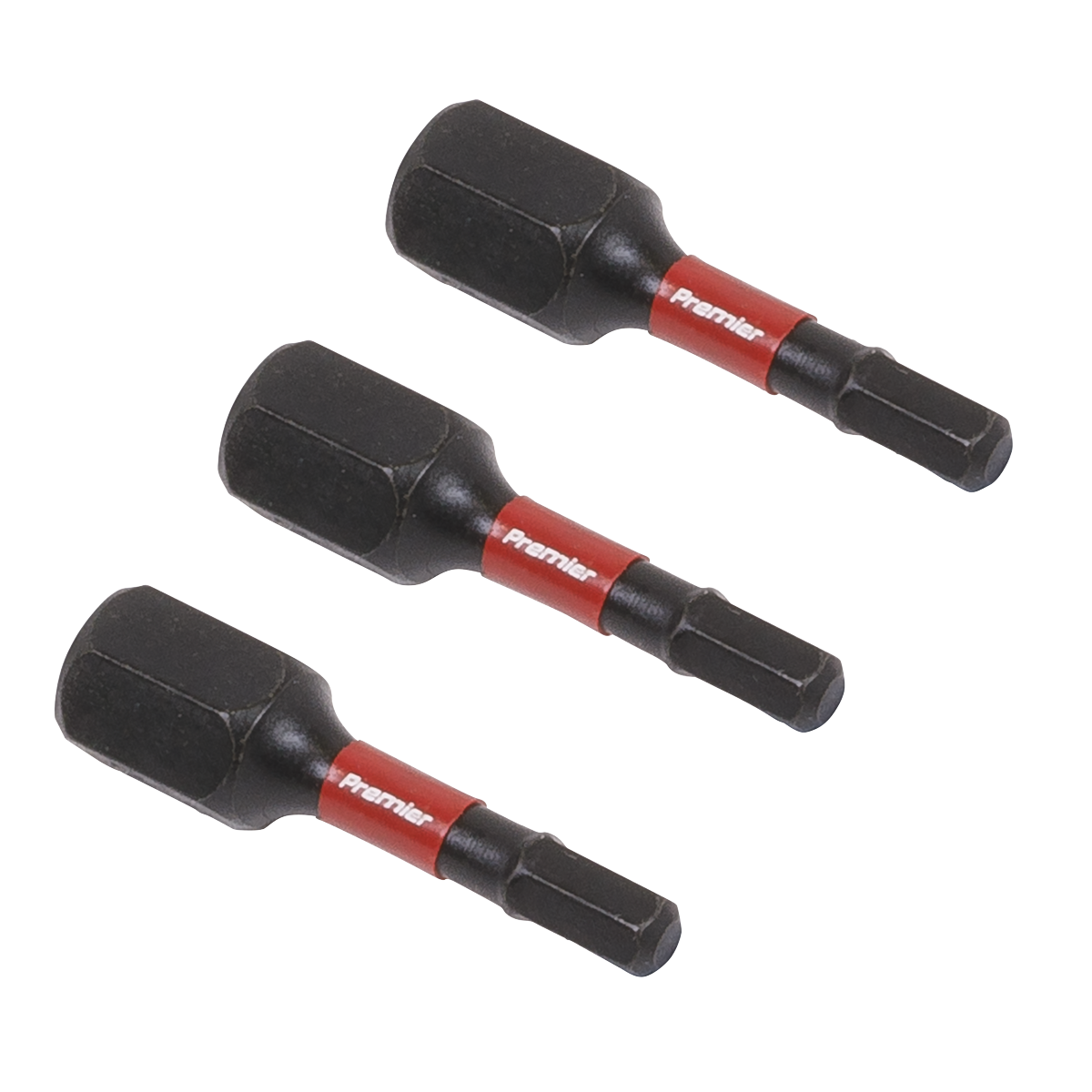 Sealey AK8211 Premier Hex Impact Power Tool Bits 3 x 25mm 3pc