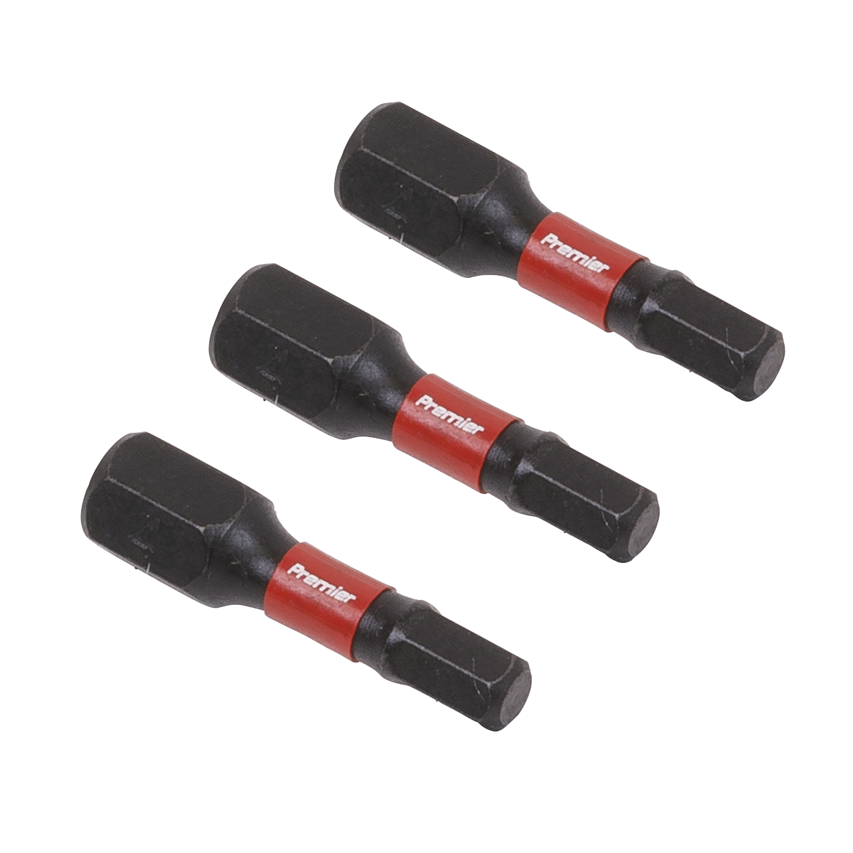 Sealey AK8212 Premier Hex Impact Power Tool Bits 4 x 25mm 3pc