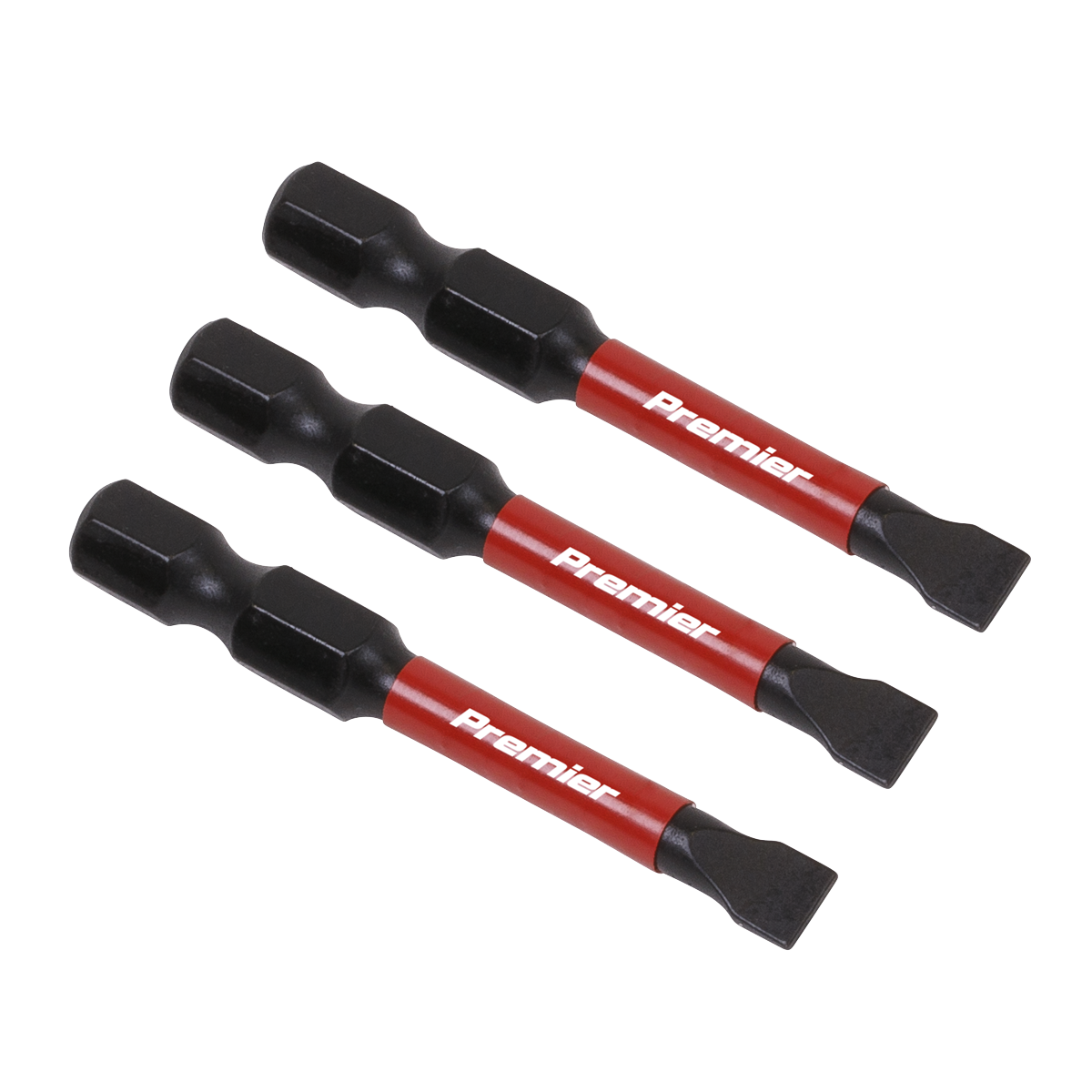 Sealey AK8227 Premier Slotted Impact Power Tool Bits 5.5 x 50mm 3pc