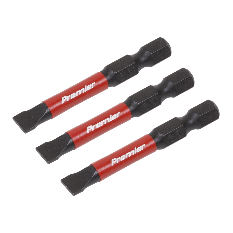 Sealey AK8228 Premier Slotted Impact Power Tool Bits 6.5 x 50mm 3pc - additional view 3