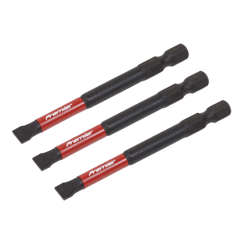Sealey AK8253 Premier Slotted Impact Power Tool Bits 6.5 x 75mm 3pc - additional view 6