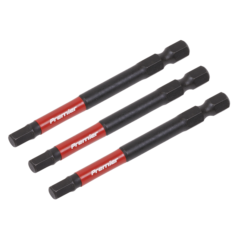 Sealey AK8263 Premier Hex Impact Power Tool Bits 5 x 75mm 3pc - additional view 2