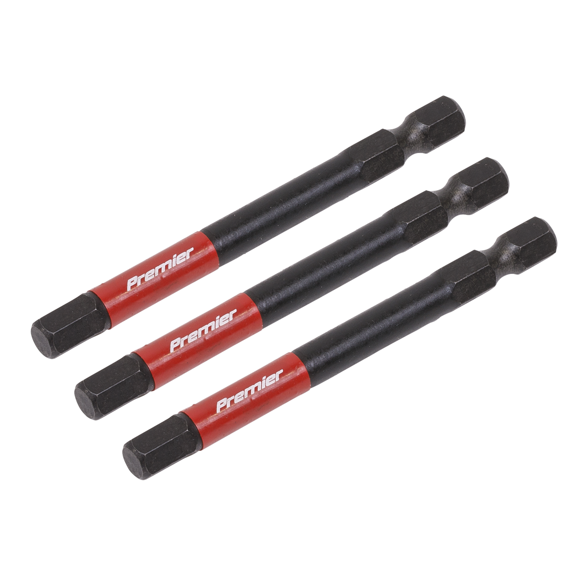 Sealey AK8264 Premier Hex Impact Power Tool Bits 6 x 75mm 3pc - additional view 2