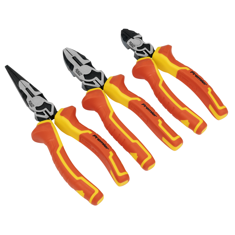 Sealey AK83452 Premier High Leverage Pliers Set 3pc - VDE Approved