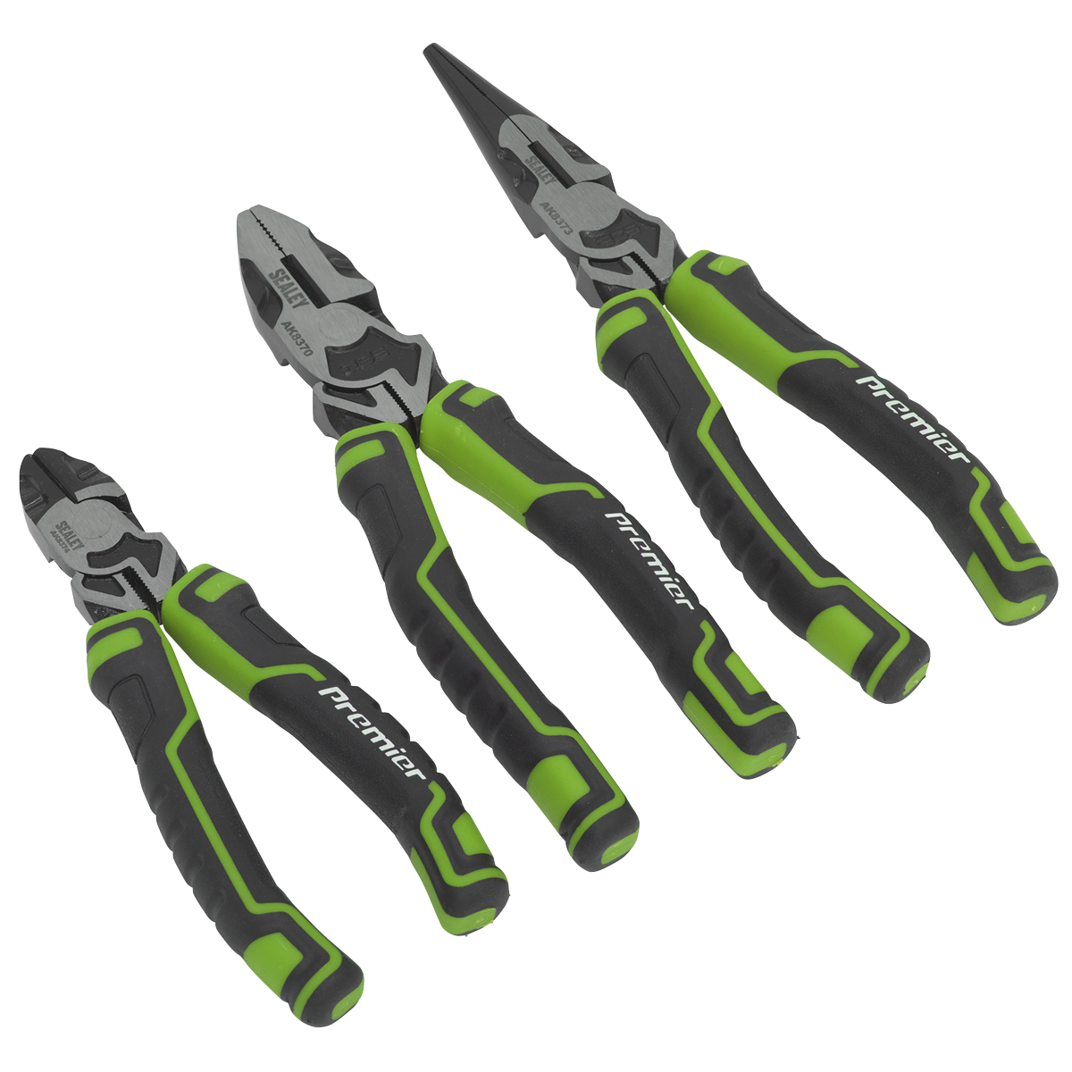 Sealey AK8376HV Premier High Leverage Pliers Set 3pc - Green - additional view 2