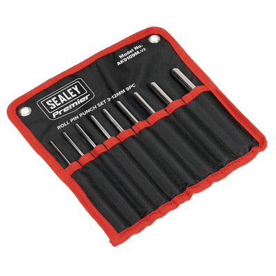 Sealey AK9109M Premier Roll Pin Punch Set 3-12mm 9pc
