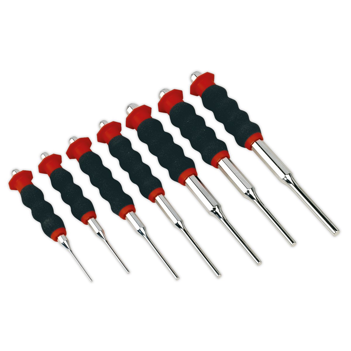 Sealey AK9131 Premier Sheathed Parallel Pin Punch Set 7pc