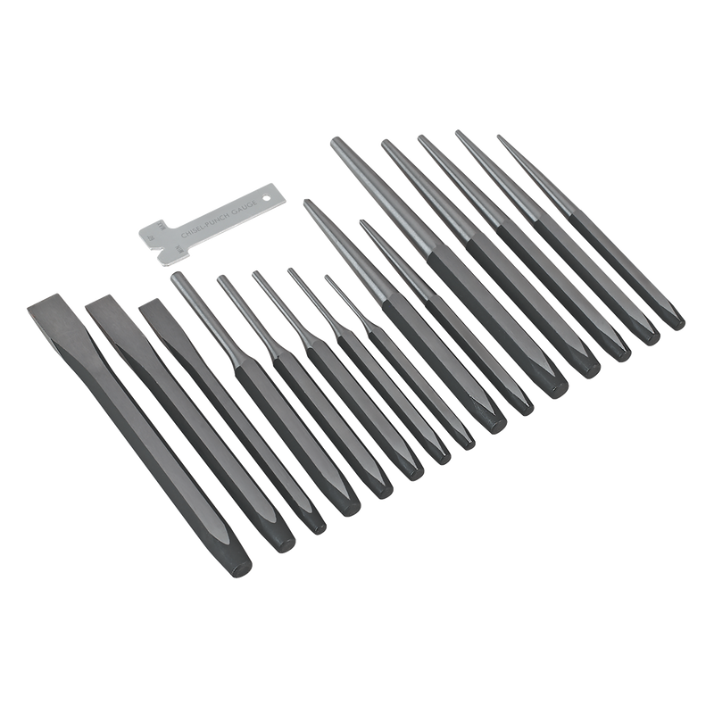 Sealey AK9216 Premier Punch & Chisel Set 16pc