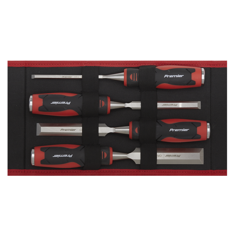 Sealey AK9239 Premier Hammer-Thru Wood Chisel 4pc Set - additional view 6