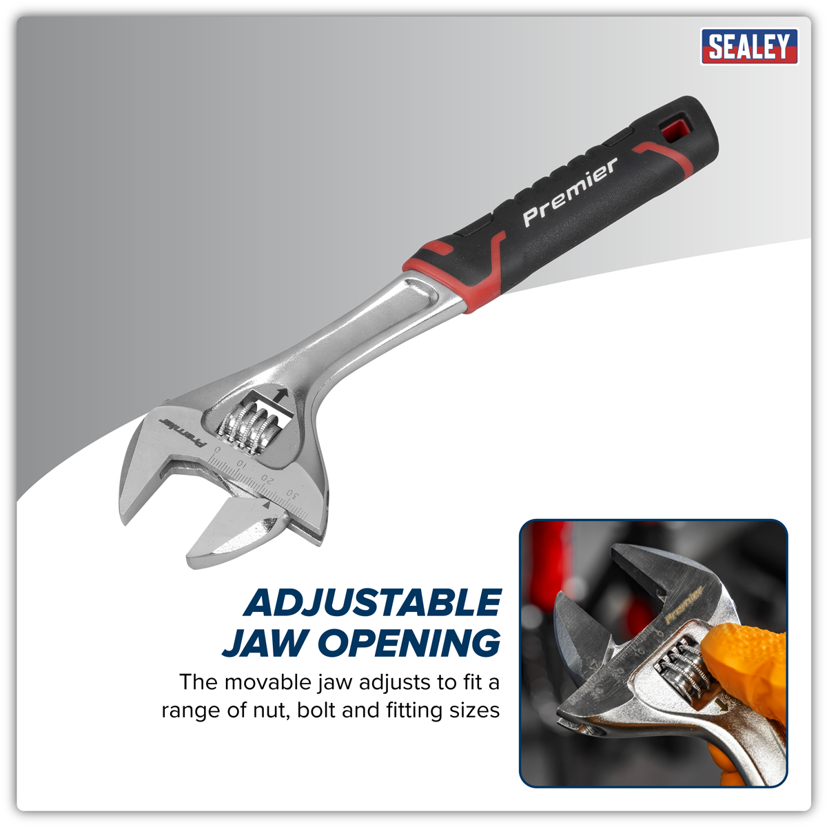 Sealey AK9571 Premier Quick-Action Adjustable Wrench 250mm - additional view 10