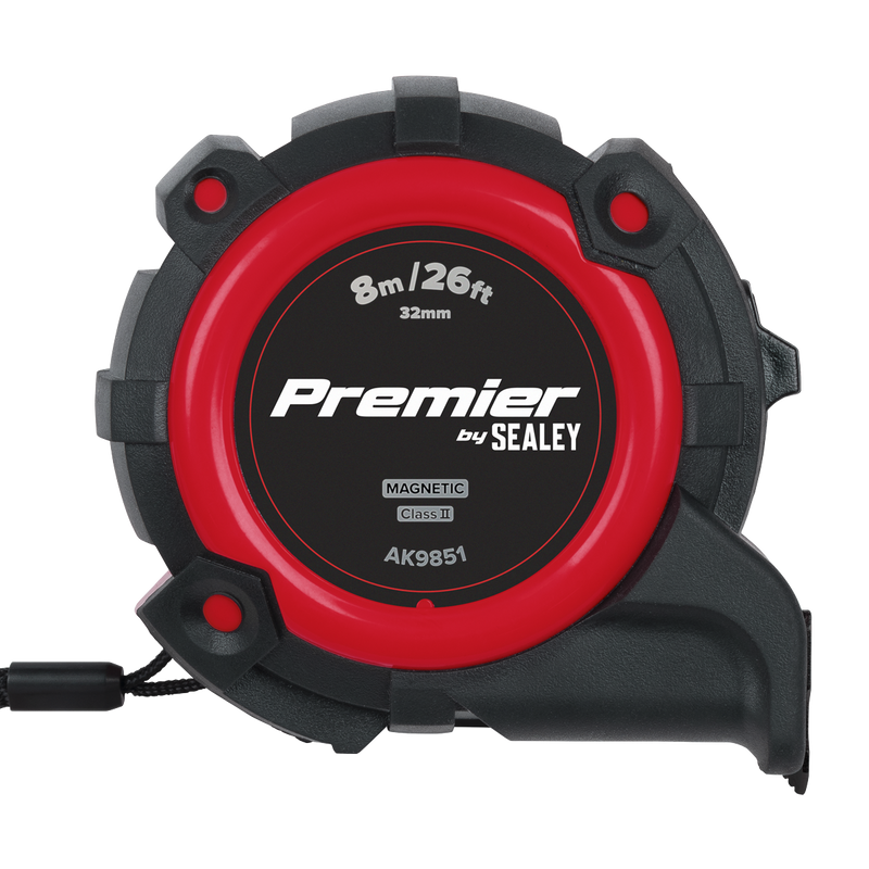 Sealey AK9851 Premier Metric/Imperial Tape Measure Extra-Wide Blade 8m(26ft) x 32mm - additional view 3