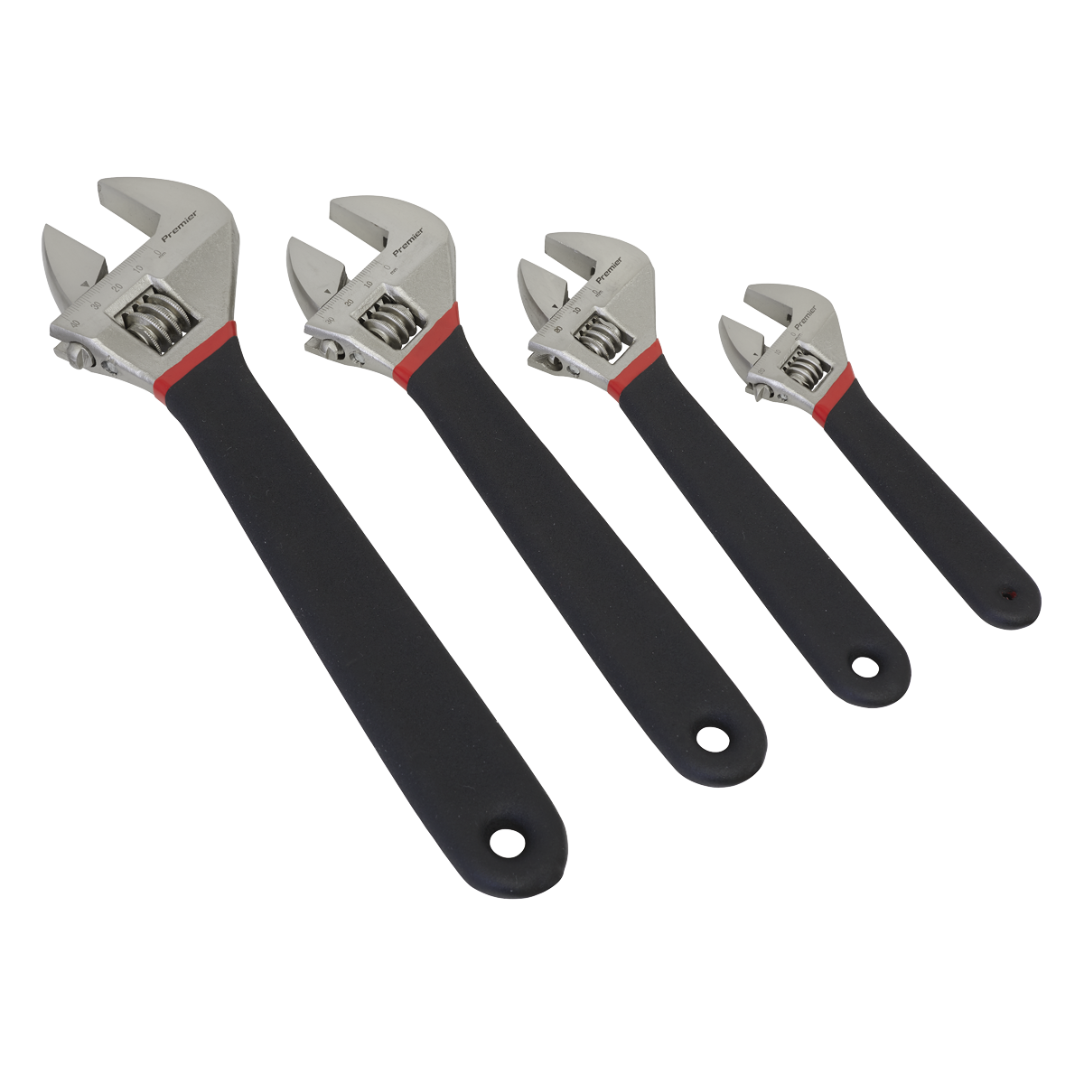 Sealey AK9935 Premier Adjustable Wrench Set Ni-Fe Finish 4pc - additional view 2