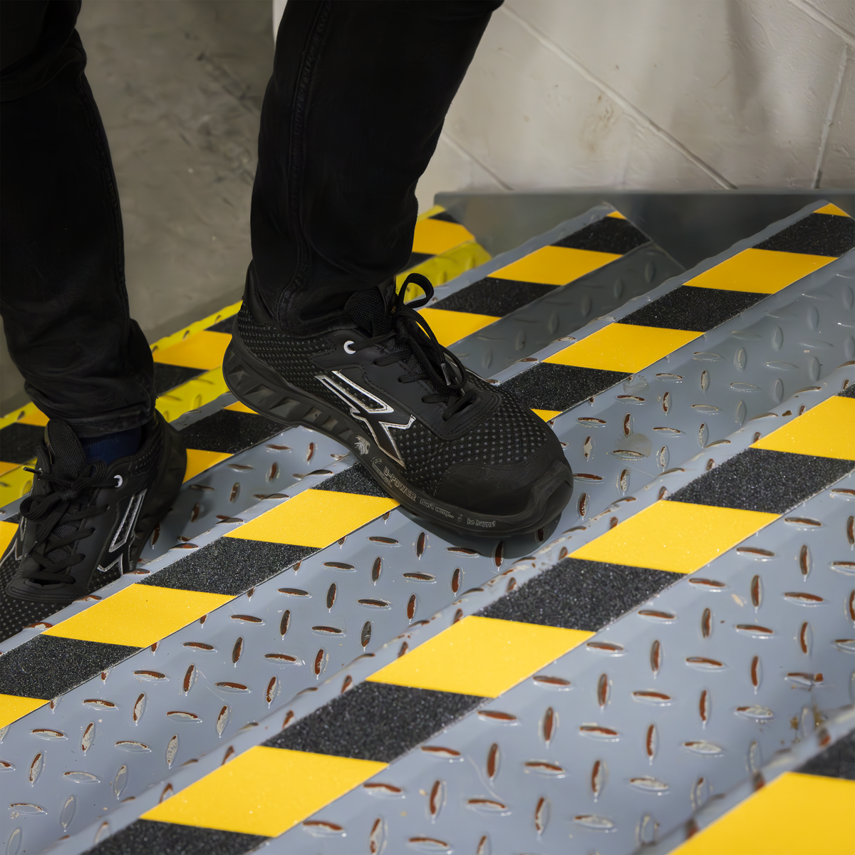 Sealey ANTBY18 Self-Adhesive Anti-Slip Tape 50mm x 18m - Black & Yellow - additional view 5