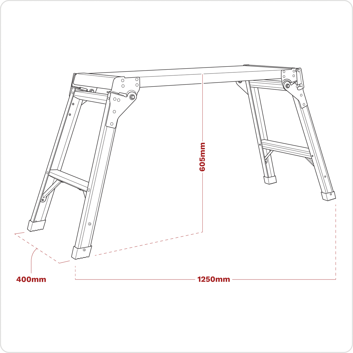 Sealey APS2E Aluminium 2-Tread Folding Platform - EN 131-4 - additional view 2