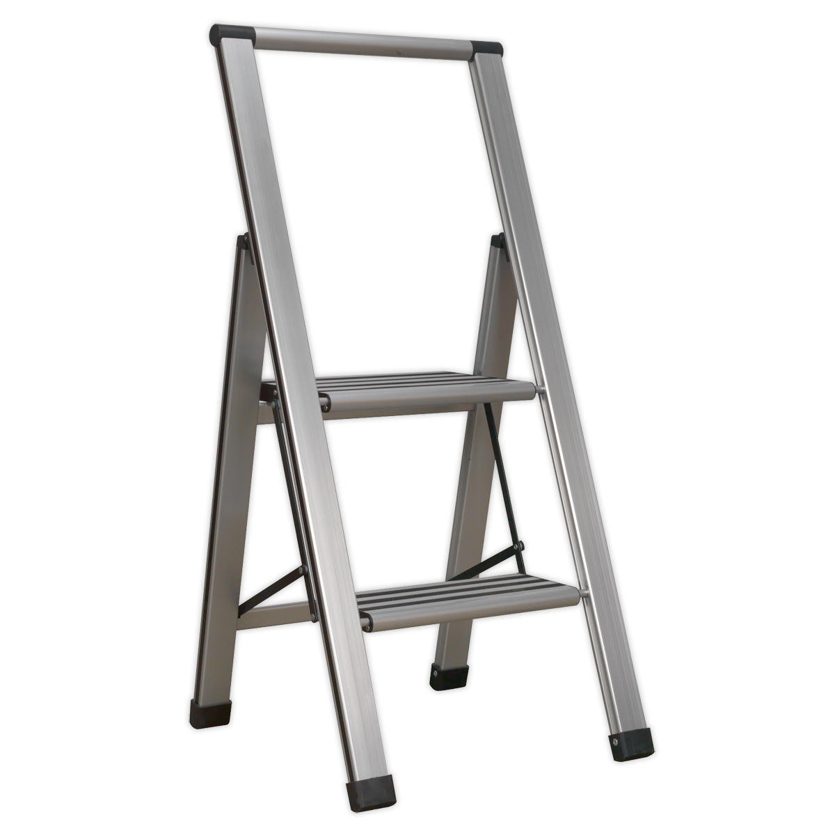 Sealey APSL2 Professional Folding Step Ladder 2-Step Aluminium 150kg Capacity