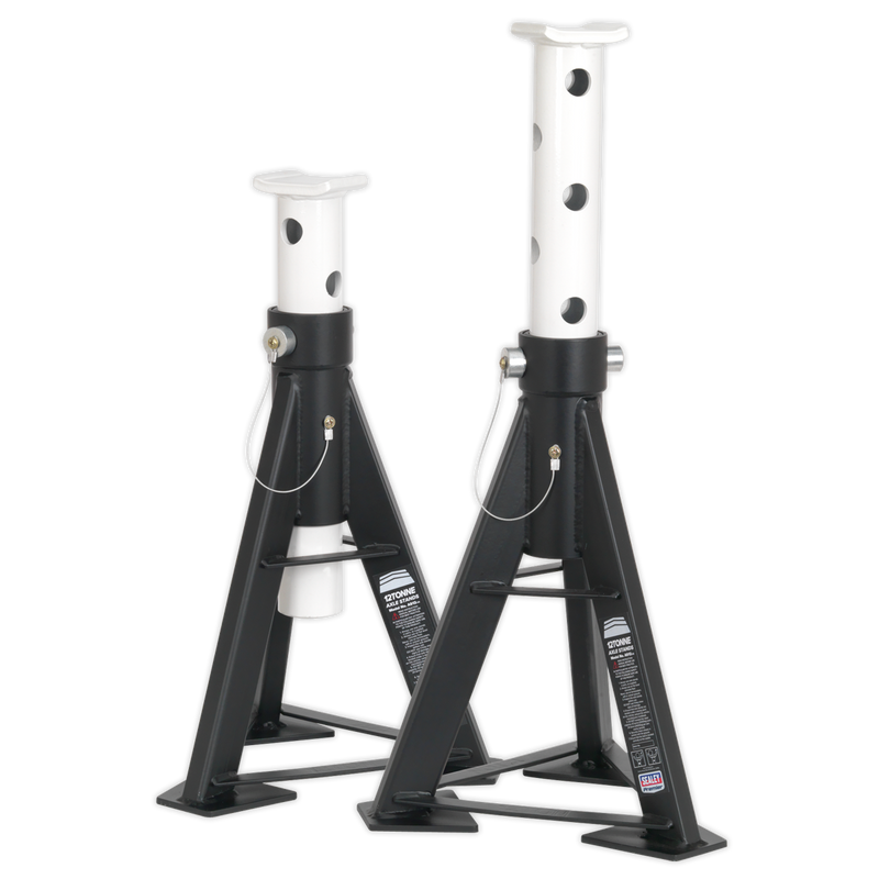 Sealey AS12 Premier Axle Stands (Pair) 12 Tonne Capacity per Stand High Level