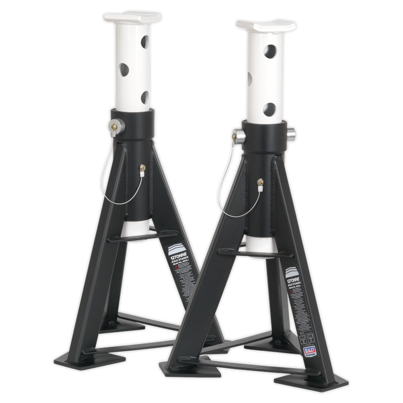 Sealey AS12 Premier Axle Stands (Pair) 12 Tonne Capacity per Stand High Level - additional view 4